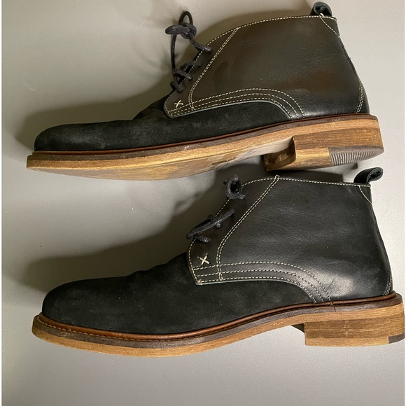 Wolverine black suede and leather boots men’s 9 - Picture 6 of 9